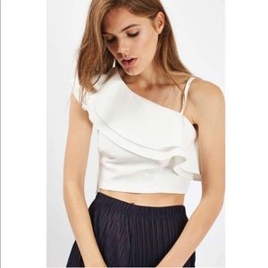 NWT Topshop Asymmetrical Crop Top